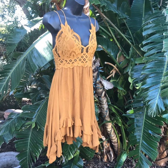 Free People Dresses & Skirts - Free people Adele assymetric  slip dress